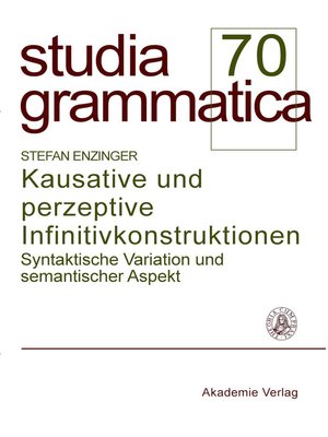 cover image of Kausative und perzeptive Infinitivkonstruktionen